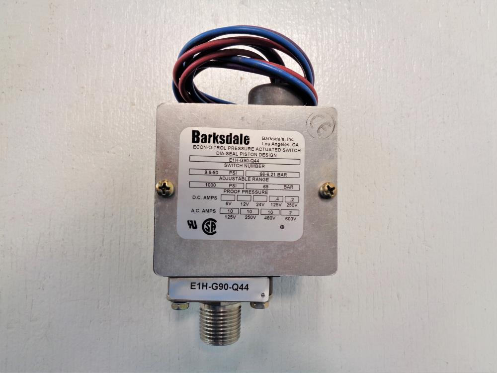 Barksdale Econ-o-trol Pressure Actuated Switch E1H-G90-Q44